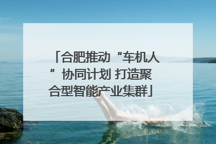 合肥推动“车机人”协同计划 打造聚合型智能产业集群