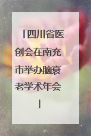 四川省医创会在南充市举办脑衰老学术年会