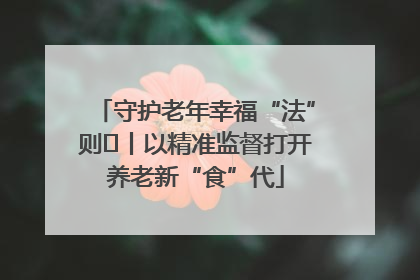 守护老年幸福“法”则⑮丨以精准监督打开养老新“食”代