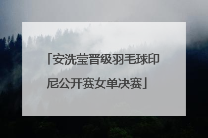 安洗莹晋级羽毛球印尼公开赛女单决赛