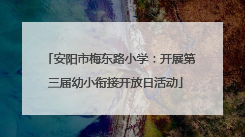 安阳市梅东路小学：开展第三届幼小衔接开放日活动