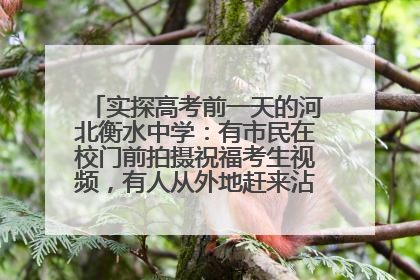 实探高考前一天的河北衡水中学：有市民在校门前拍摄祝福考生视频，有人从外地赶来沾沾“文气”