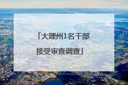 大理州1名干部接受审查调查