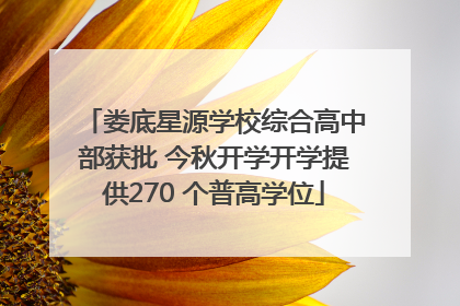 娄底星源学校综合高中部获批 今秋开学开学提供270 个普高学位
