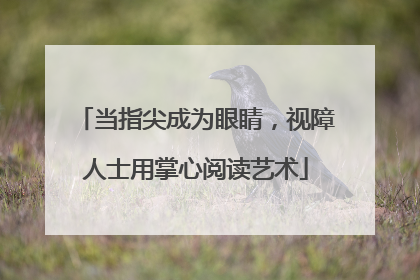 当指尖成为眼睛，视障人士用掌心阅读艺术