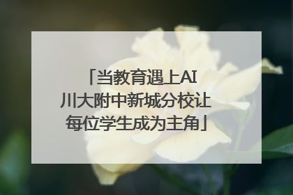当教育遇上AI 川大附中新城分校让每位学生成为主角