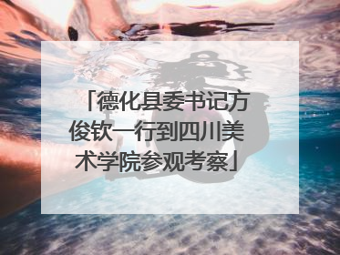 德化县委书记方俊钦一行到四川美术学院参观考察