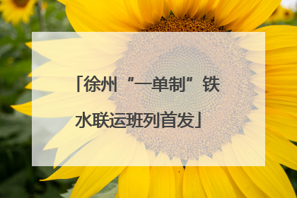 徐州“一单制”铁水联运班列首发