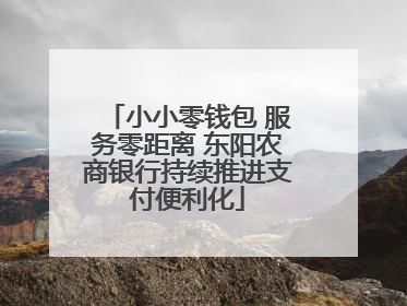 小小零钱包 服务零距离 东阳农商银行持续推进支付便利化