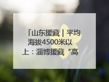 山东援藏｜平均海拔4500米以上：淄博援藏“高”在哪里？