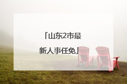 山东2市最新人事任免