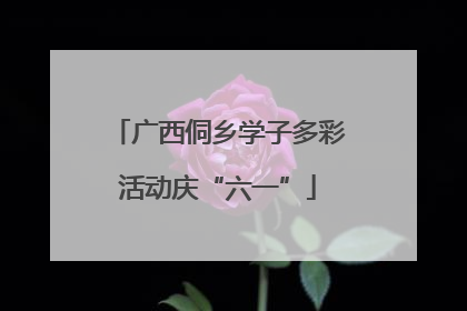广西侗乡学子多彩活动庆“六一”