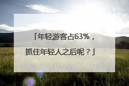 年轻游客占63%，抓住年轻人之后呢？