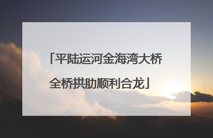平陆运河金海湾大桥全桥拱肋顺利合龙