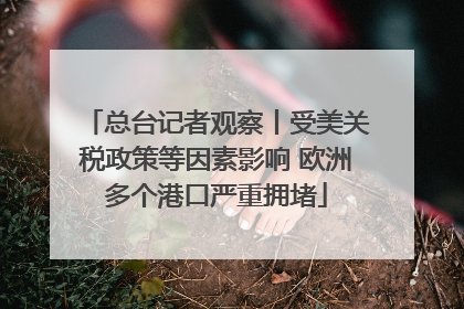 总台记者观察丨受美关税政策等因素影响 欧洲多个港口严重拥堵