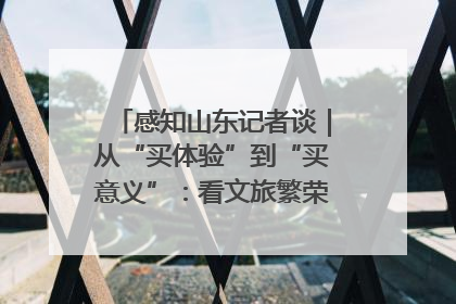 感知山东记者谈｜从“买体验”到“买意义”：看文旅繁荣背后的幸福新定义