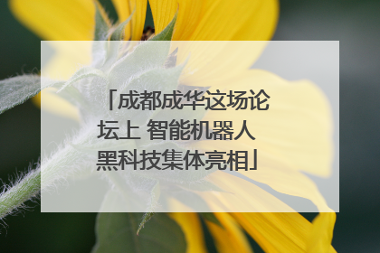 成都成华这场论坛上 智能机器人黑科技集体亮相
