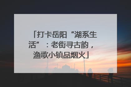 打卡岳阳“湖系生活”：老街寻古韵，渔歌小镇品烟火