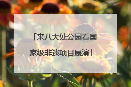 来八大处公园看国家级非遗项目展演