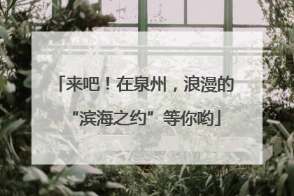 来吧！在泉州，浪漫的“滨海之约”等你哟