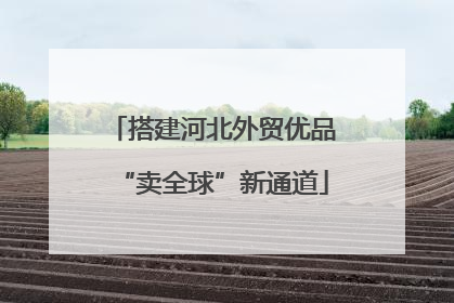 搭建河北外贸优品“卖全球”新通道