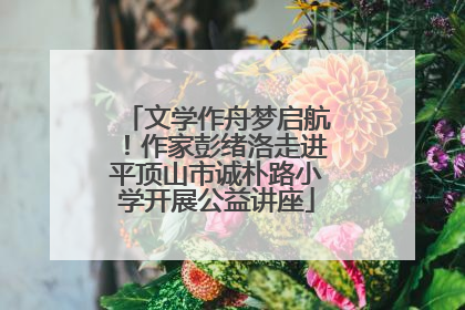 文学作舟梦启航！作家彭绪洛走进平顶山市诚朴路小学开展公益讲座