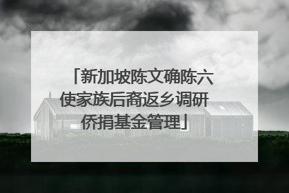 新加坡陈文确陈六使家族后裔返乡调研侨捐基金管理