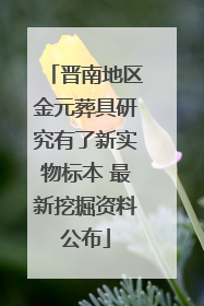 晋南地区金元葬具研究有了新实物标本 最新挖掘资料公布