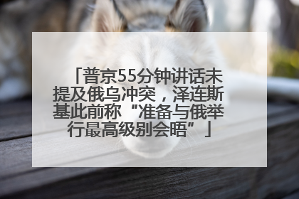 普京55分钟讲话未提及俄乌冲突，泽连斯基此前称“准备与俄举行最高级别会晤”