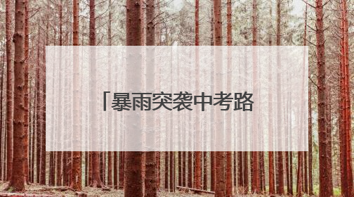 暴雨突袭中考路“警”色筑起“蓝色脊梁”护考3000余学子