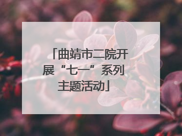 曲靖市二院开展“七一”系列主题活动