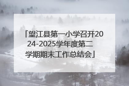 望江县第一小学召开2024-2025学年度第二学期期末工作总结会