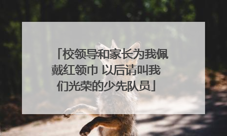校领导和家长为我佩戴红领巾 以后请叫我们光荣的少先队员