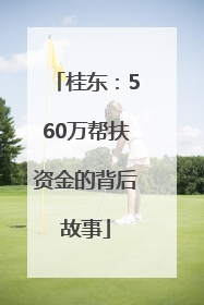 桂东：560万帮扶资金的背后故事