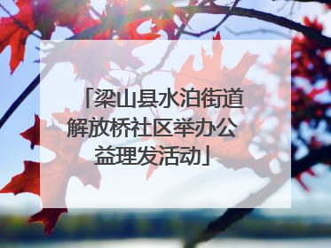 梁山县水泊街道解放桥社区举办公益理发活动