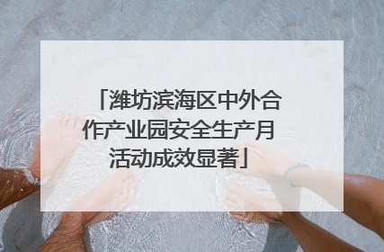 潍坊滨海区中外合作产业园安全生产月活动成效显著