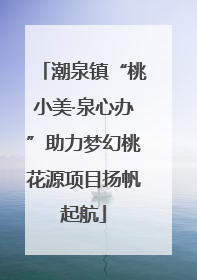 潮泉镇“桃小美·泉心办”助力梦幻桃花源项目扬帆起航