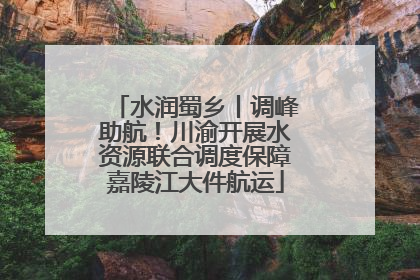 水润蜀乡丨调峰助航！川渝开展水资源联合调度保障嘉陵江大件航运