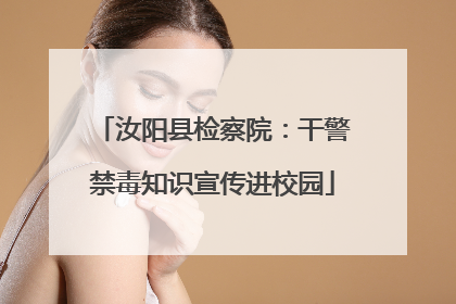 汝阳县检察院：干警禁毒知识宣传进校园