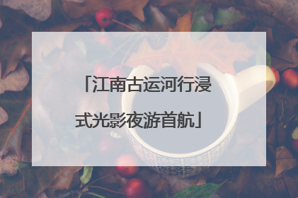 江南古运河行浸式光影夜游首航