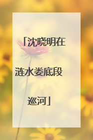 沈晓明在涟水娄底段巡河