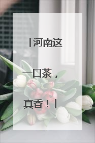 河南这一口茶，真香！