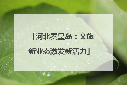 河北秦皇岛：文旅新业态激发新活力