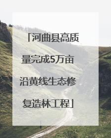 河曲县高质量完成5万亩沿黄线生态修复造林工程