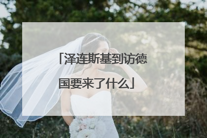泽连斯基到访德国要来了什么