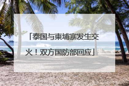 泰国与柬埔寨发生交火！双方国防部回应
