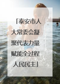 泰安市人大常委会凝聚代表力量赋能全过程人民民主