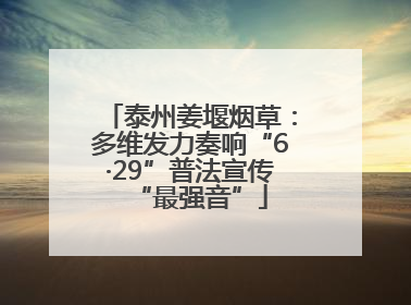 泰州姜堰烟草：多维发力奏响“6·29”普法宣传“最强音”