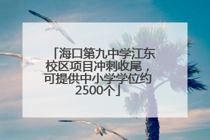 海口第九中学江东校区项目冲刺收尾，可提供中小学学位约2500个