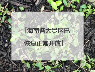 海南各大景区已恢复正常开放
